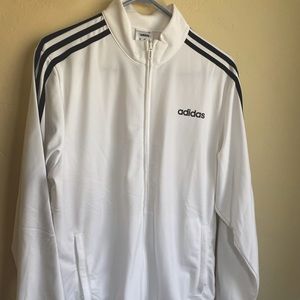 Adidas Activewear White Zip TrackSuit Jacket US M